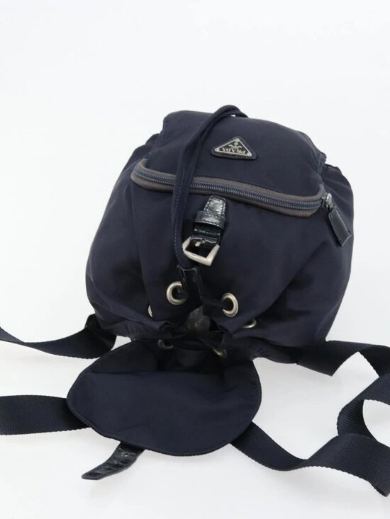 PRADA Backpack Nylon Navy Silver Auth bs34480 main image 14